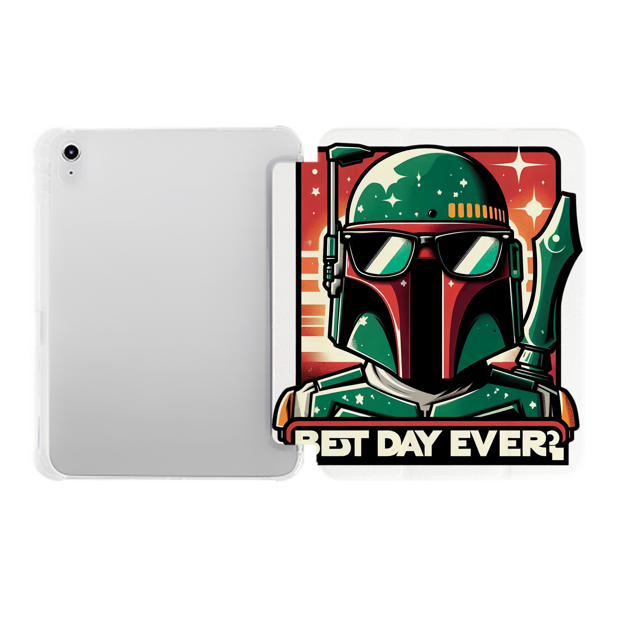（画像用） スター・ウォーズ Star Wars IPad ケース ペン収納付き 三つ折りスタンド PUレザー×シリコン 対応機種9.5/10.5/10.9インチ